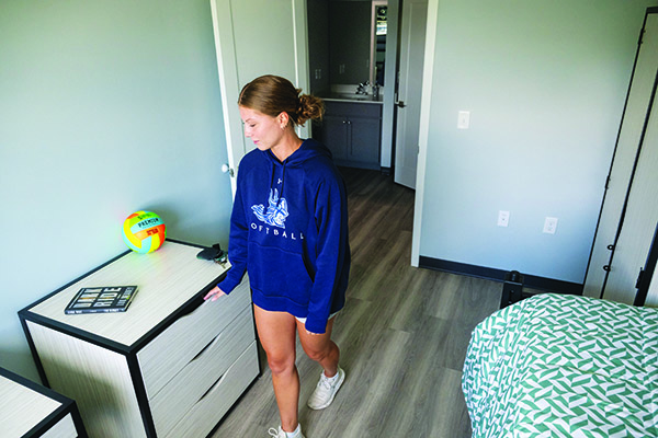 Pictured is the shared living area in one of the dormitory suites at the Palatka campus of St. Johns River State College. (PETER WILLOTT/Palatka Daily News)